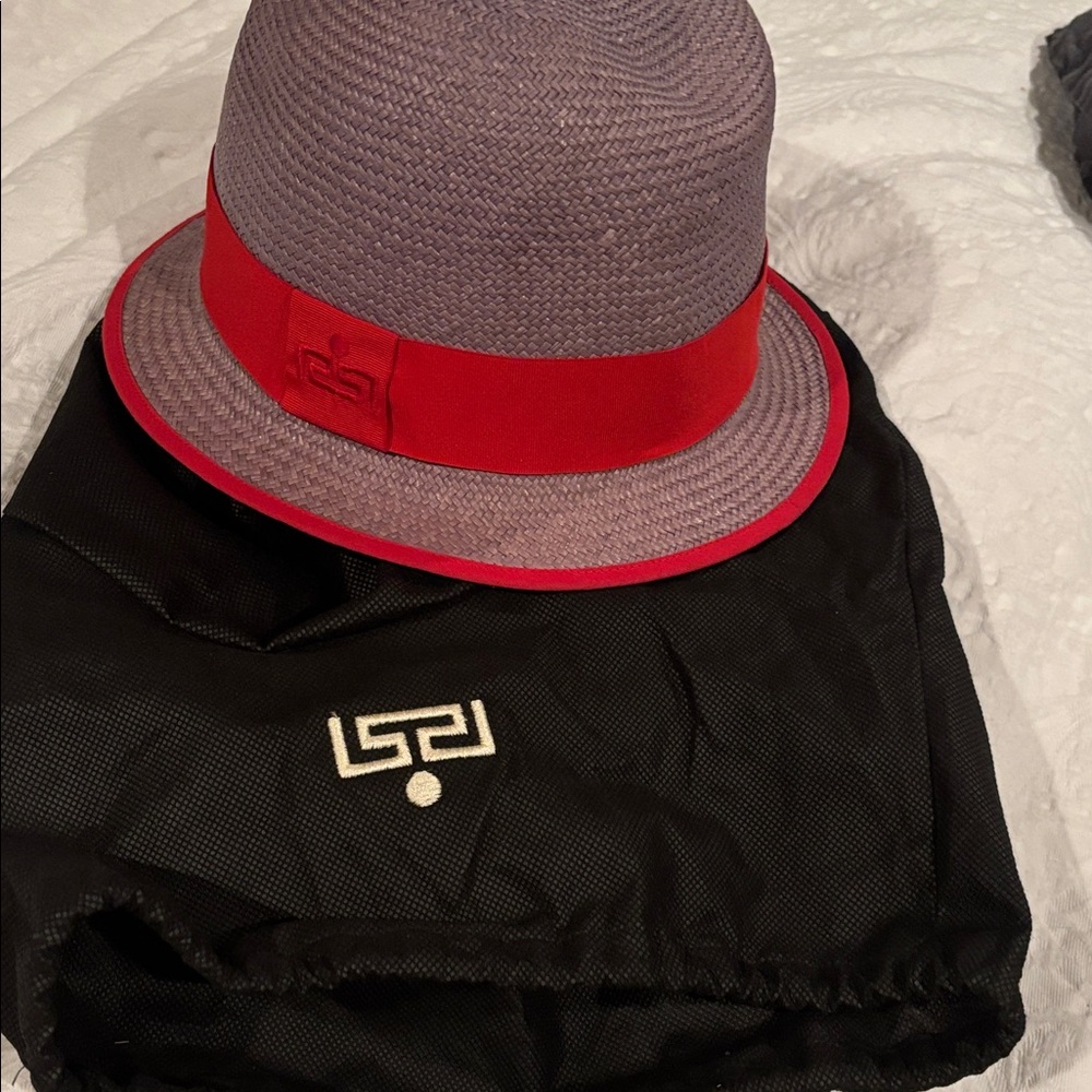Elegant Purple and Red Women's Hat!! Paja tuquillo